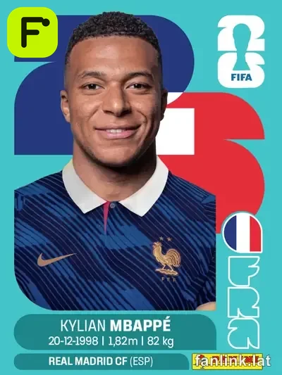 FRA 20 Kylian Mbappe