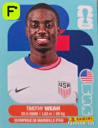 USA 12 Timothy Weah